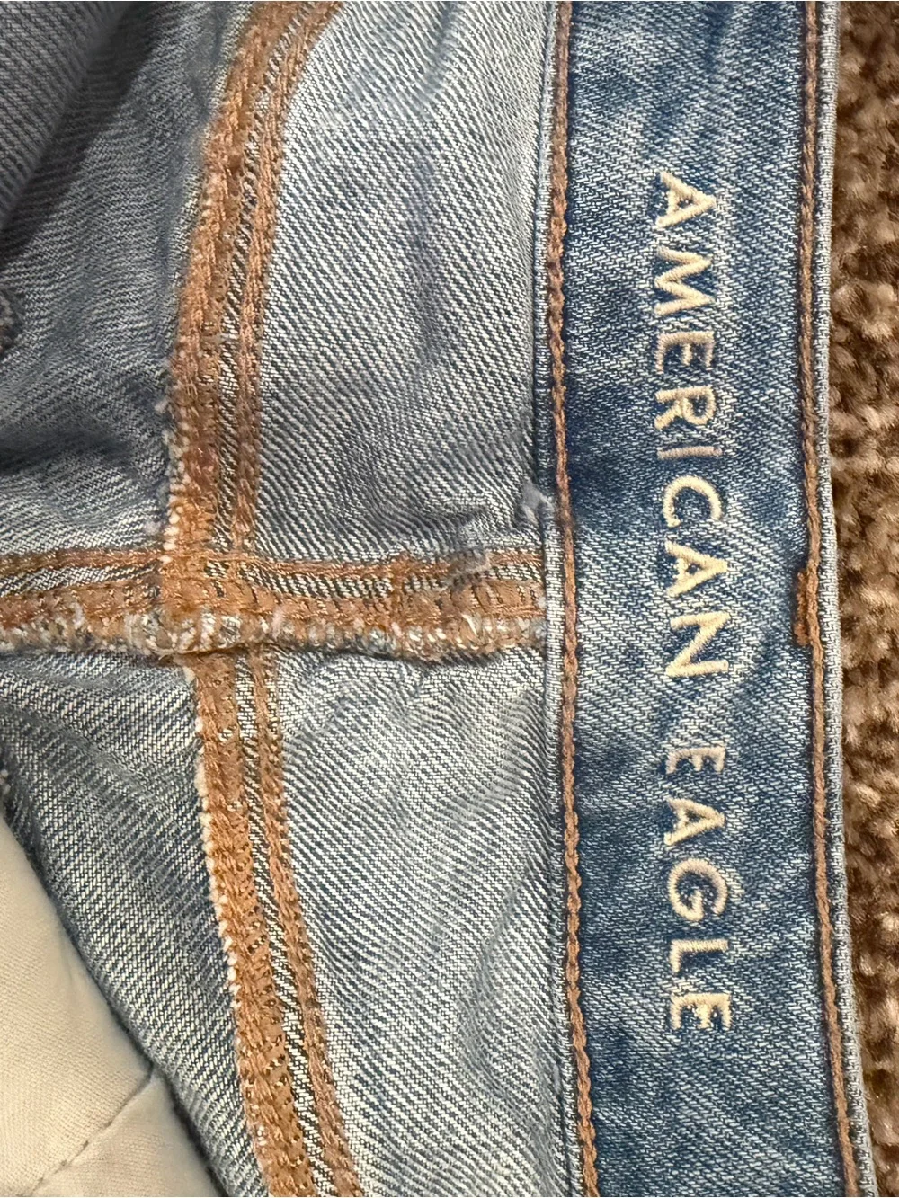 American Eagle Outfitters Distressed Light Blue Denim Cutoff Shorts